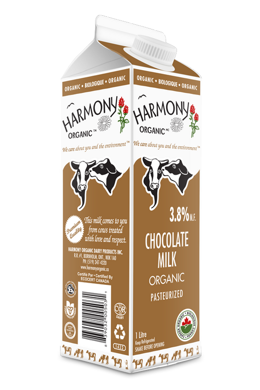 Harmony Organic - Organic 3.8% Chocolate Milk, 1L