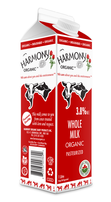 Harmony Organic - Organic 3.8% Whole Milk, 1L