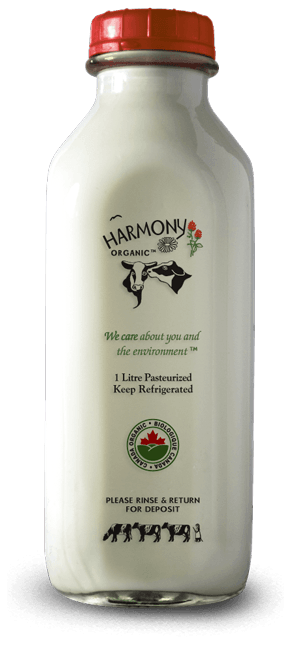 Harmony Organic - Organic 3.8% Whole Milk, 1L Glass Bottle