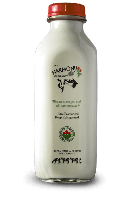 Harmony Organic - Organic 3.8% Whole Milk, 1L Glass Bottle