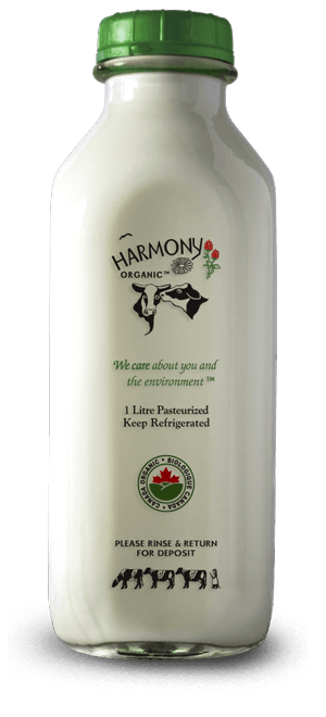 Harmony Organic - Organic Skim Milk, 1L Glass Bottle