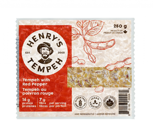 Henry's Tempeh - Tempeh with Red Pepper, 250g