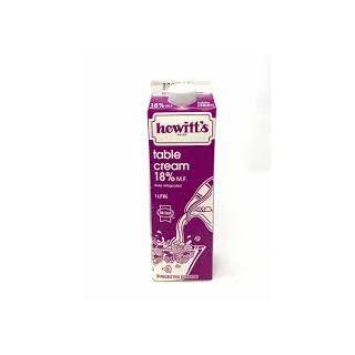 Hewitt's Dairy - 18% Table Cream, 1L
