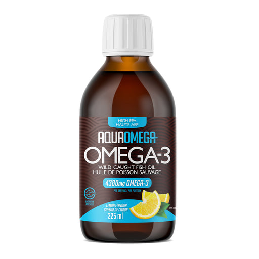 AquaOmega - High EPA Omega-3, Lemon Flavour, 225ml