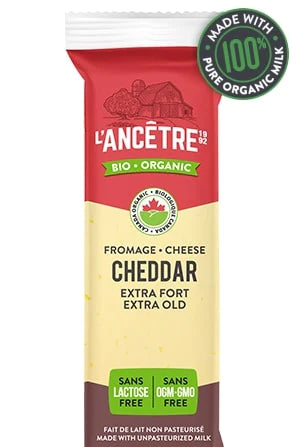 L'Ancetre - Organic Extra Sharp Cheddar Cheese Unpasteurized, 325g