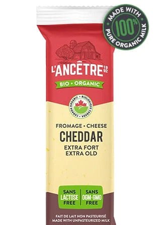 L'Ancetre - Organic Extra Sharp Cheddar Cheese Unpasteurized, 325g