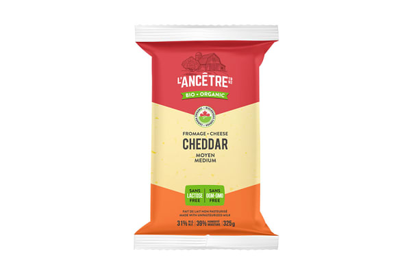 L'Ancetre - Organic Medium Cheddar Unpasteurized, 325g