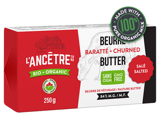 L'Ancetre - Organic Salted Butter 84% M.F., 250g