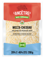 L'Ancetre - Organic Shredded Mozza-Cheddar Cheese Blend, 200g