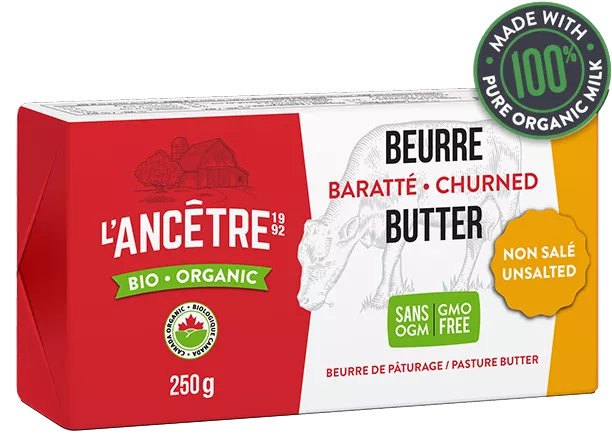 L'Ancetre - Organic Pasture Unsalted Butter, 250g