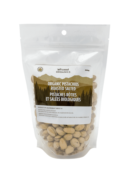 Left Coast Organics - Organic Pistachios, Roasted and Salted, 300g