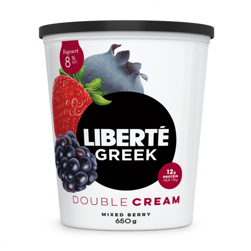 Liberté - Mixed Berry Greek Yogurt Double Cream 8%, 650g