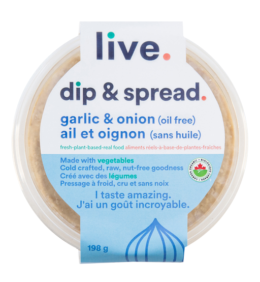 Live Organic Food Products Ltd. - Garlic & Onion Dip, 198g