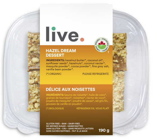 Live Organic Food Products Ltd. - Hazel Dream Dessert, 6 Pieces