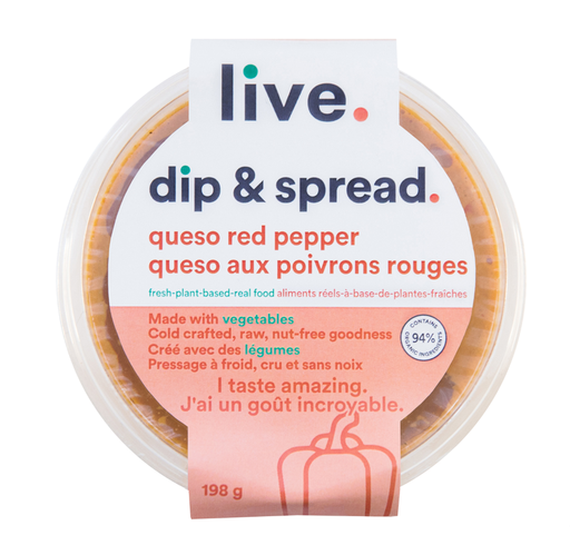 Live Organic Food Products Ltd. - Queso Red Pepper Dip, 198g