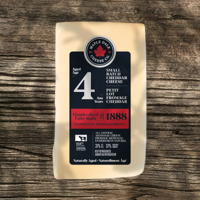 Maple Dale Cheese Co. - 4 Year Old White Cheddar Cheese, 275g