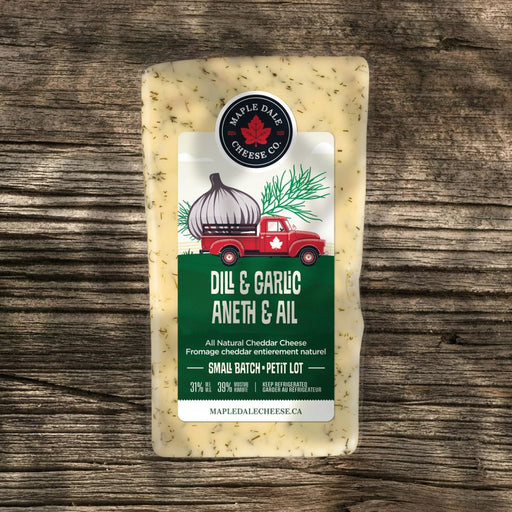 Maple Dale Cheese Co. - Dill & Garlic Cheddar Cheese, 250g