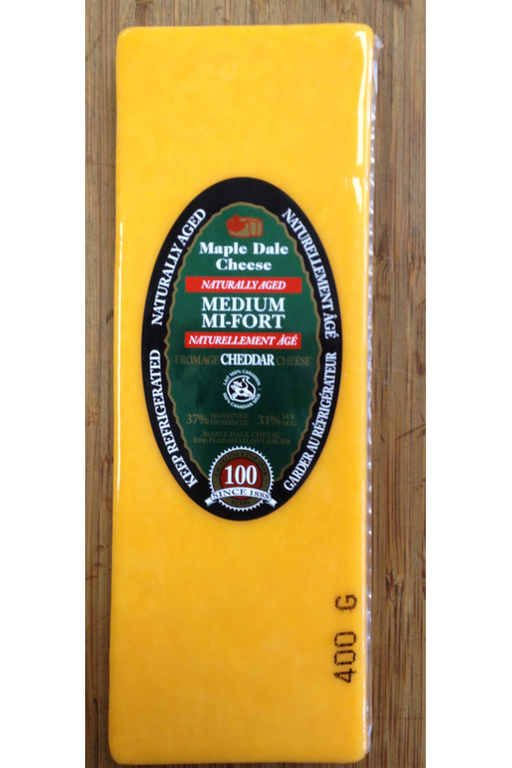 Maple Dale Cheese Co. - Medium Cheddar Cheese, 400g