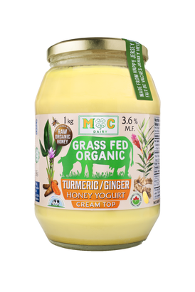 M-C Dairy - Grass Fed Organic Turmeric Ginger Honey Yogurt, 1KG