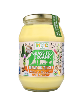 M-C Dairy - Grass Fed Organic Turmeric Ginger Honey Yogurt, 1KG