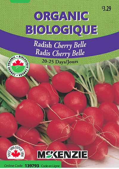 McKenzie Seeds - Organic Radish Cherry Belle Seeds