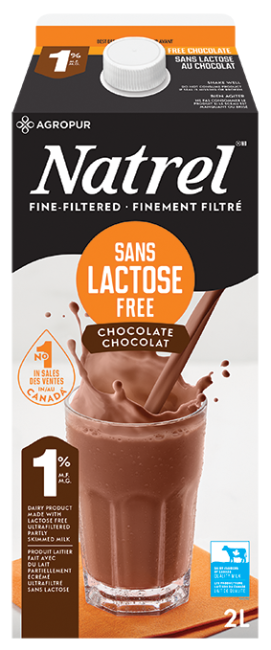 Natrel - Fine Filtered Lactose Free Chocolate 1% Milk, 2L
