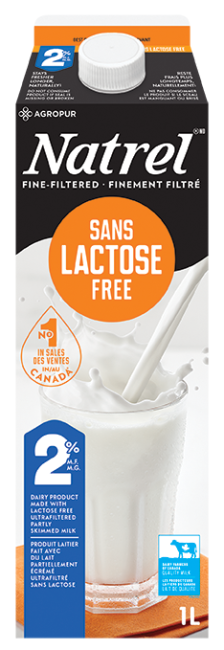 Natrel - Fine Filtered Lactose Free 2% Milk, 1L