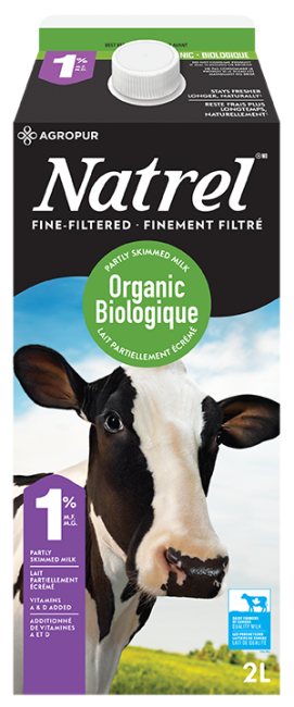 Natrel - Organic Fine-Filtered 1% Milk, 2L