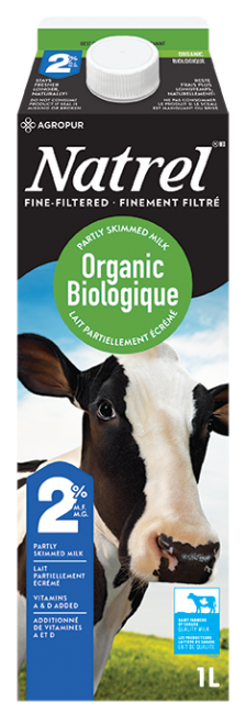 Natrel - Organic Fine-Filtered 2% Milk, 1L