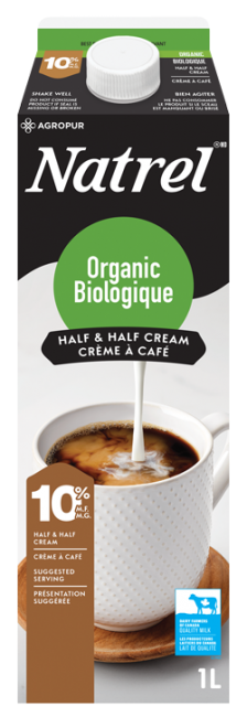 Natrel - Organic 10% Half & Half Cream, 1L
