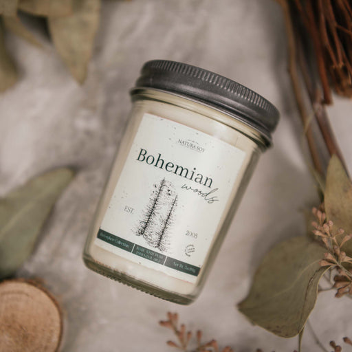 Natura Soylights - Marketplace Jar Soy Candle, Bohemian Woods, 7 oz