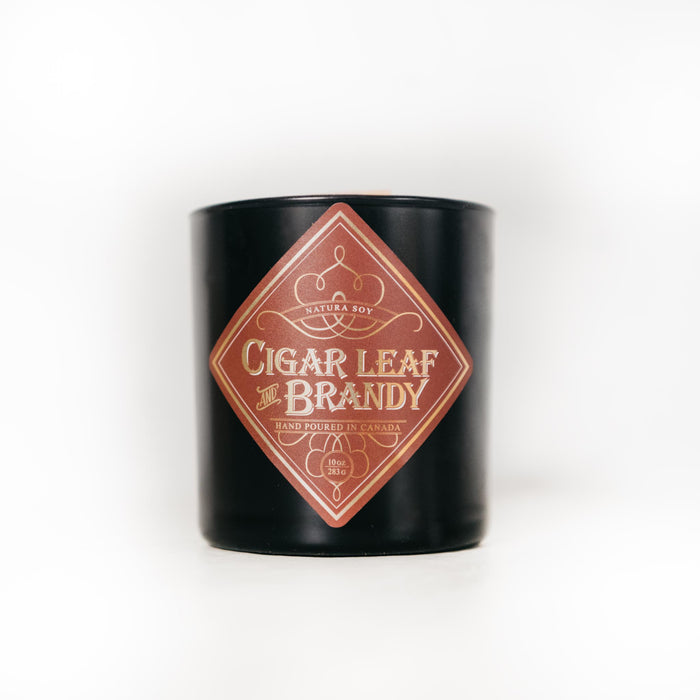 Natura Soylights - Soy Candle, Cigar Leaf and Brandy, 10 oz