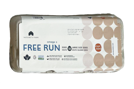 Nature's Farm - Large Organic Free Run Omega 3 Eggs, 18 Eggs