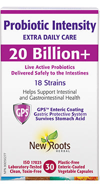 New Roots Herbal - Probiotic Intensity Extra Daily Care 20 Billion+, 30 Vegetable Capsules