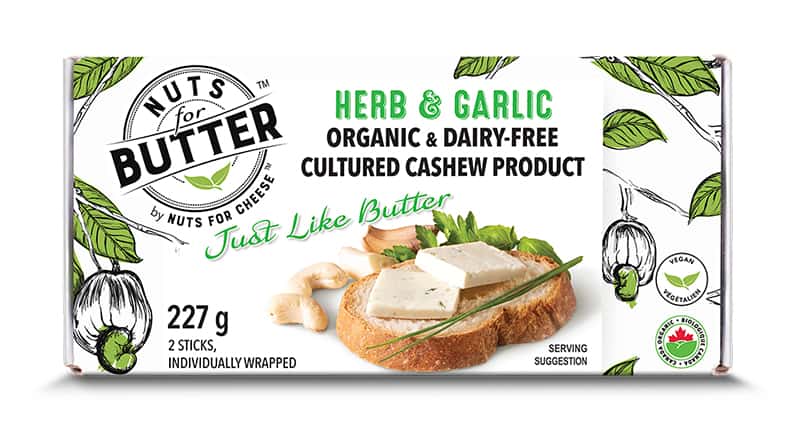 Nuts for Butter - Dairy-Free Herb & Garlic Butter, 227g