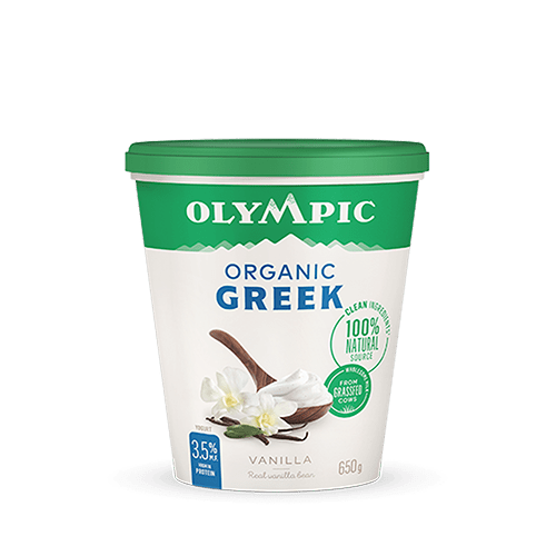 Olympic - Organic Greek Vanilla Yogurt 3.5% M.F., 650g