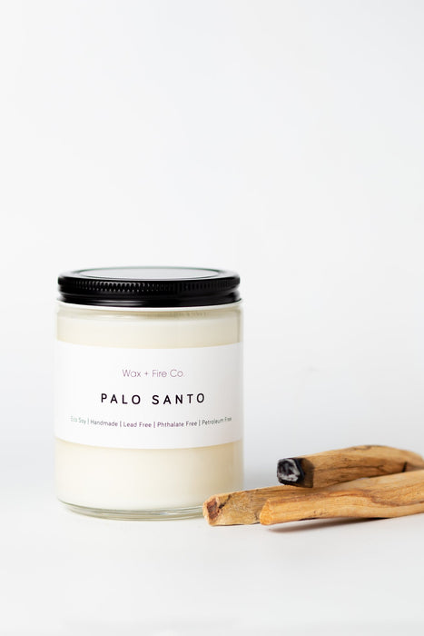 Wax + Fire - Palo Santo Soy Candle, 8oz
