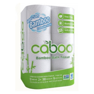 Caboo - Bamboo 2 Ply Toilet Paper, 12 Rolls