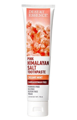 Desert Essence - Pink Himalayan Salt and Tea Tree Oil Toothpaste - Creamy Mint, 176g