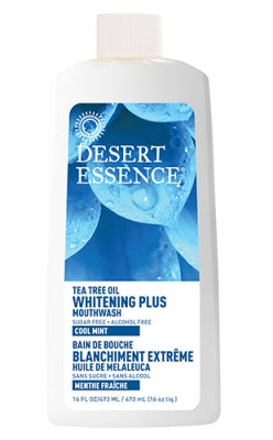 Desert Essence - Whitening+ Cool Mint Mouthwash, 480mL