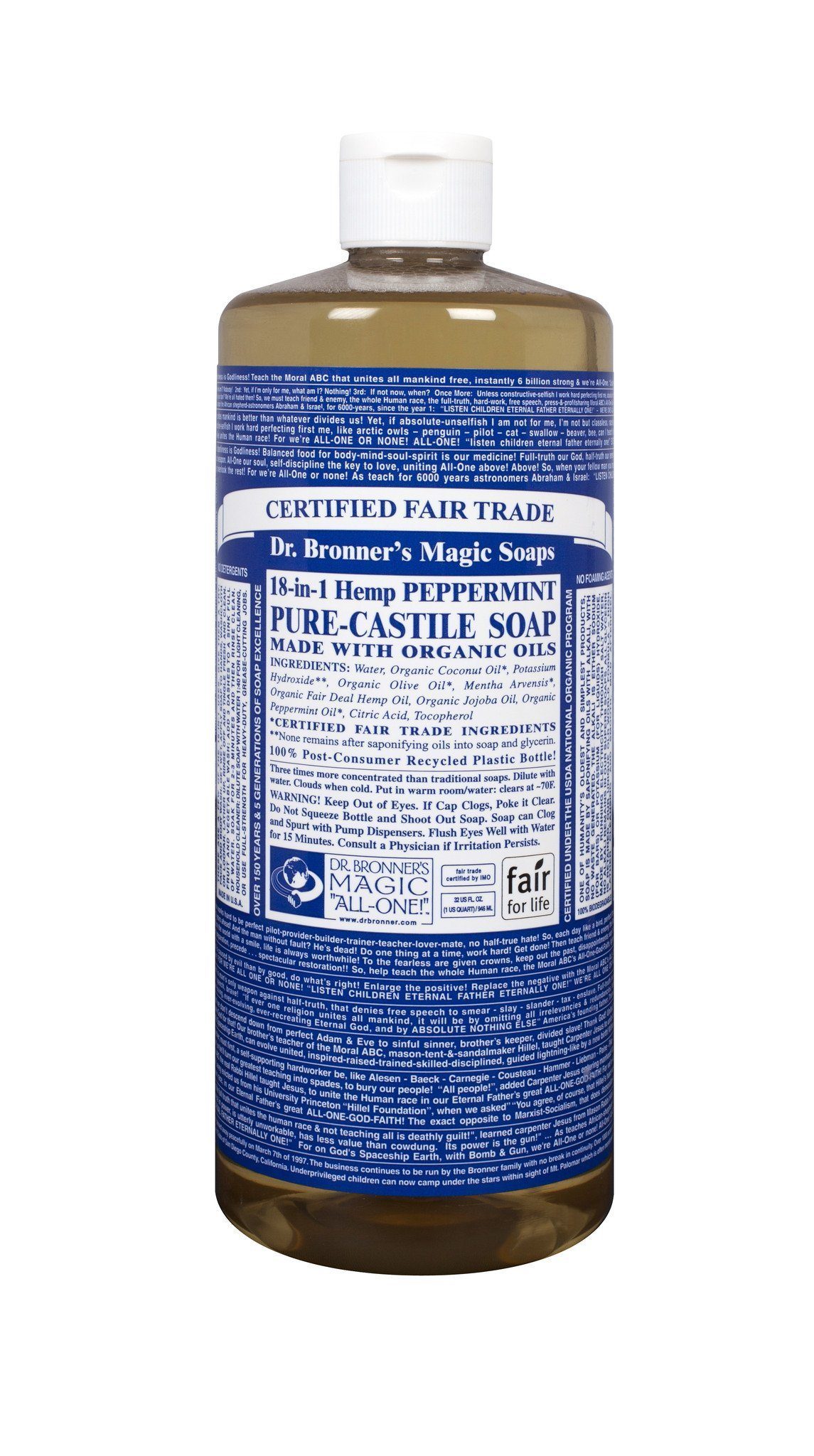 Dr bronner's peppermint castile soap deals
