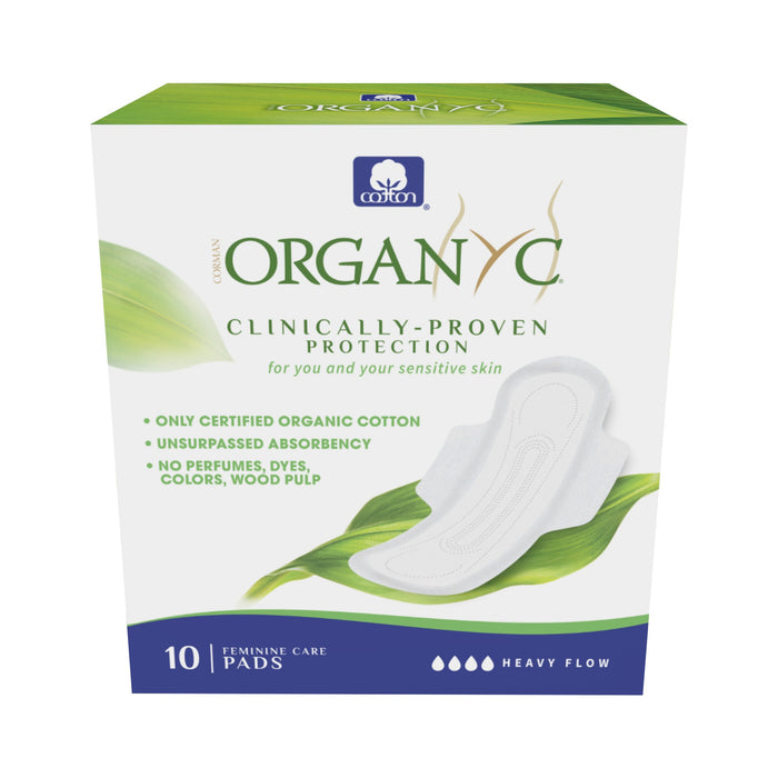 Organyc - Organic Cotton Pantyliner - Heavy Flow, Box of 10