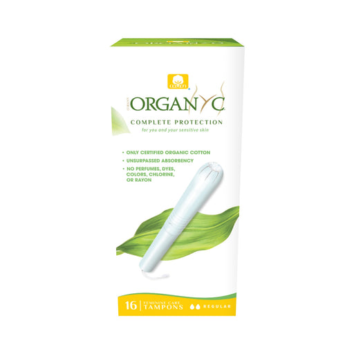 Organyc - Organic Cotton Regular Tampon With Applicator, Box of 16