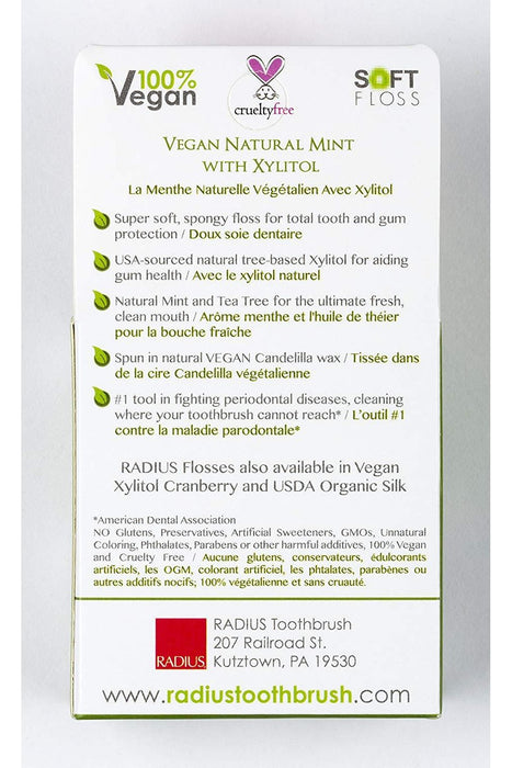 RADIUS Vegan Xylitol Mint Floss - 55 yards