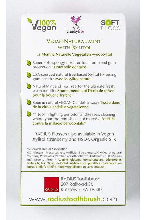 RADIUS Vegan Xylitol Mint Floss - 55 yards