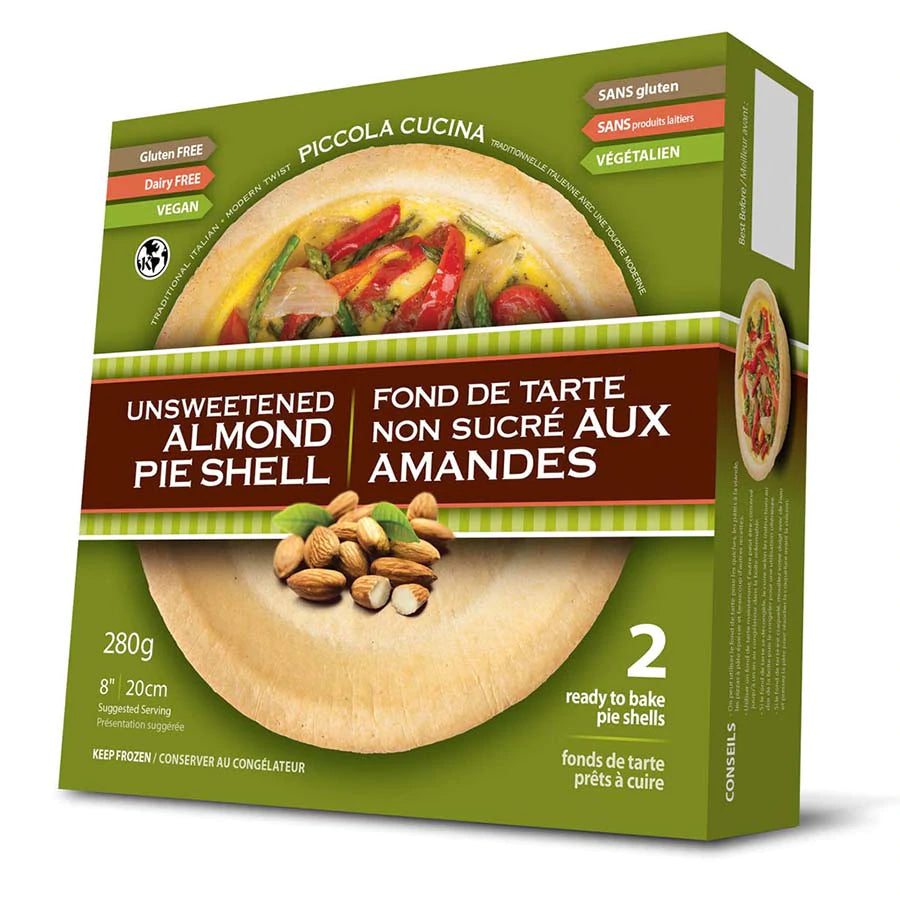 Piccola Cucina Unsweetened 8" Almond Pie Shells (2), 280g — Goodness Me!