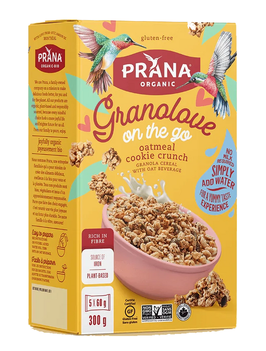 Prana - Granolove On The Go Oatmeal Cookie Crunch, 5 x 60 g