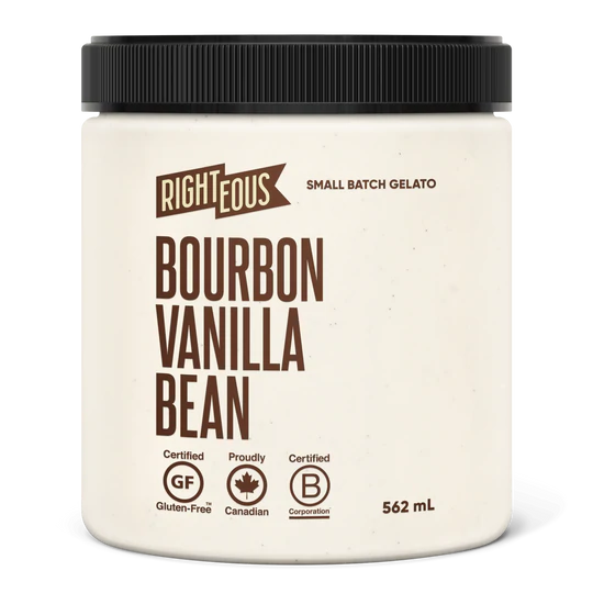 Righteous - Bourbon Vanilla Bean Gelato, 562ml