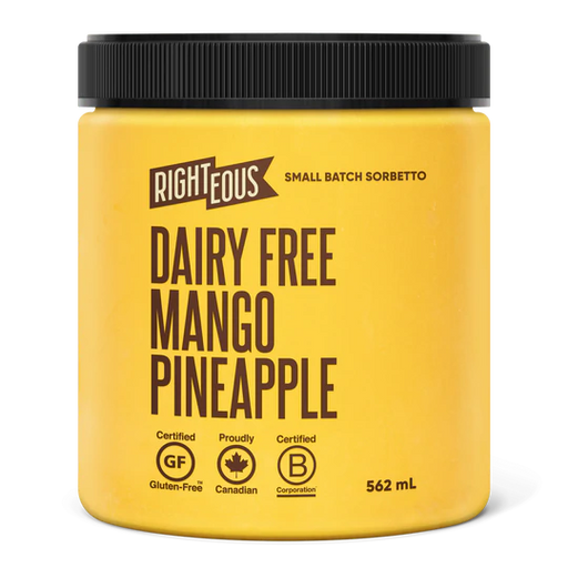 Righteous - Dairy Free Mango Pineapple Sorbetto, 562ml