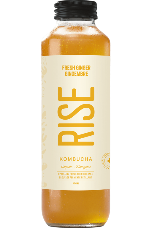 Rise Kombucha - Fresh Ginger White Tea, 414ml